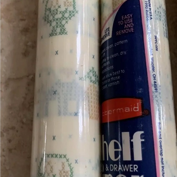 3 Rolls Vintage 1990 Rubbermaid Shelf Drawer Liner Country Stitch Retro - Picture 3 of 6
